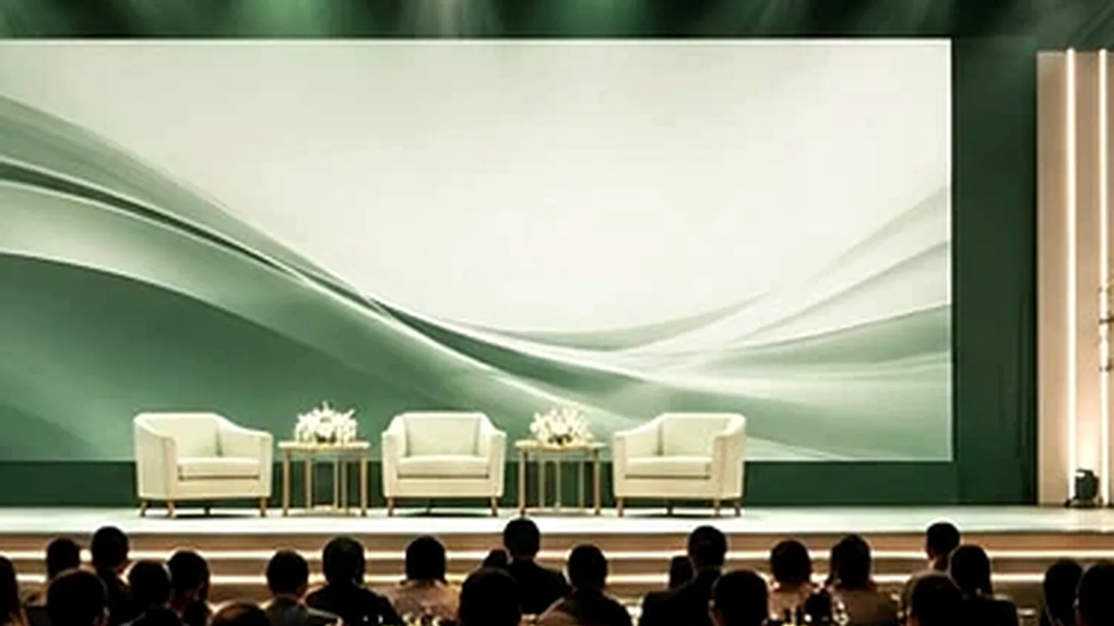 Illustrative event environment for conferences designed around ideas